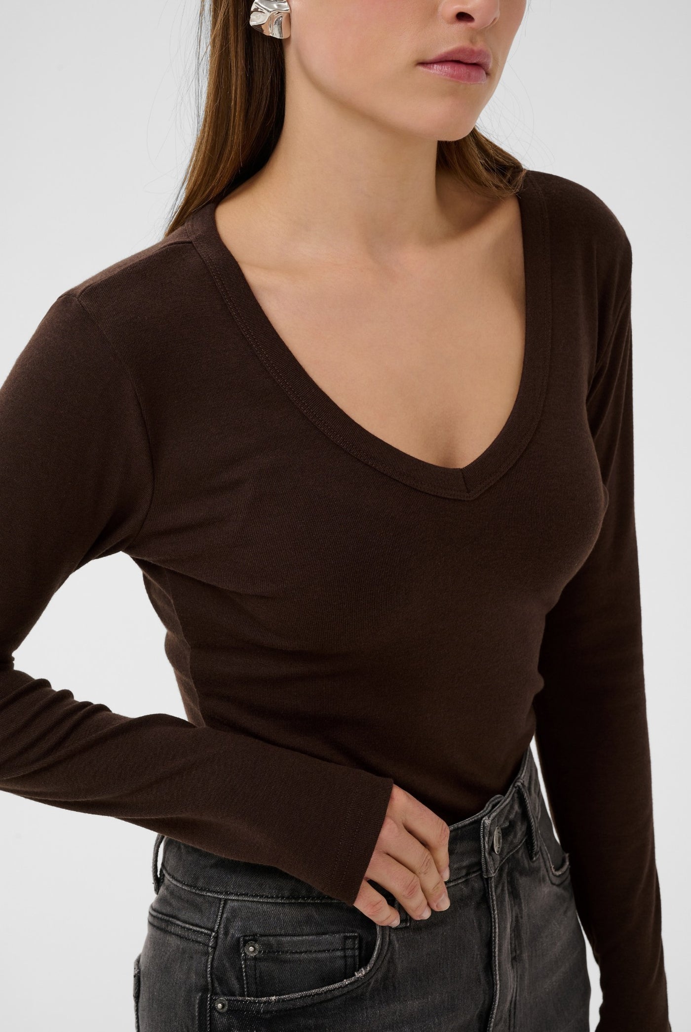 KAliddy V-Neck T-Shirt Coffee Bean - 190915 - 10511897