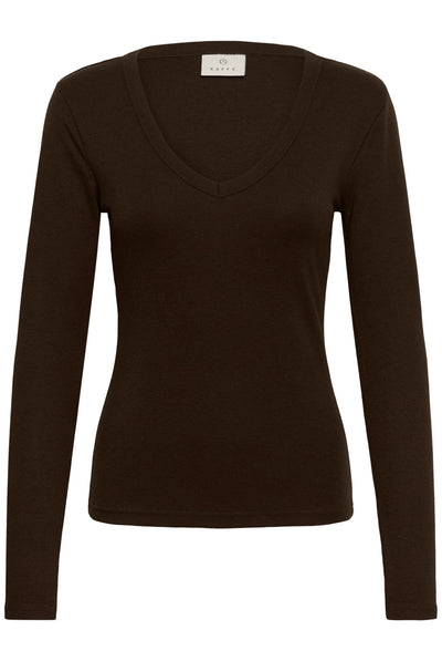KAliddy V-Neck T-Shirt Coffee Bean - 190915 - 10511897 Thumbnail