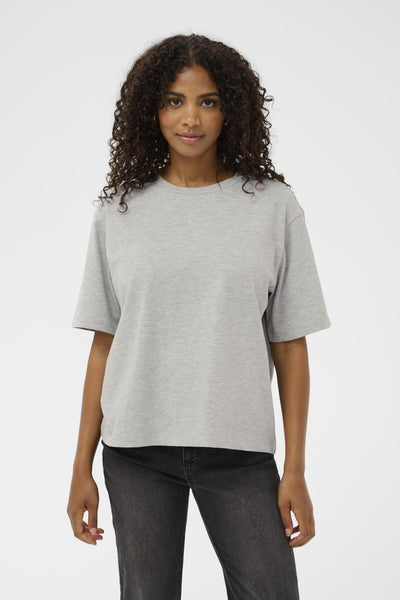 KAsandy T-Shirt Light Grey Melange - 100126 - 10511901 Thumbnail