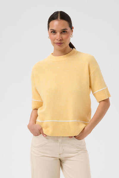 KAjinie Knit Pullover1/2 sleev Sunlight Melange - 1308221 - 10511946 Thumbnail