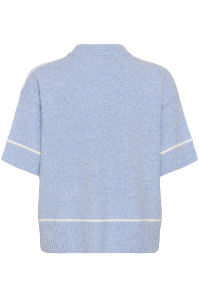 KAjinie Knit Pullover1/2 sleev Blue Fog Melange - 1540081 - 10511946 Thumbnail