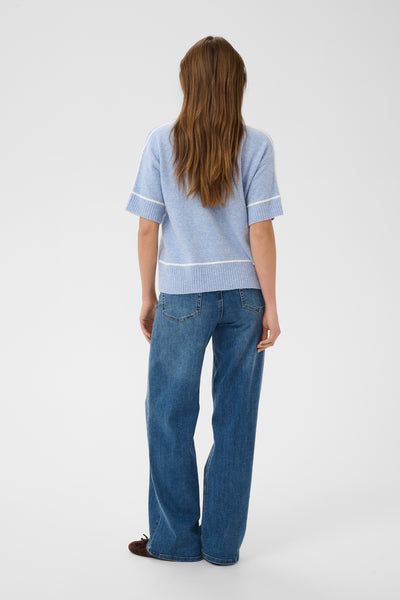 KAjinie Knit Pullover1/2 sleev Blue Fog Melange - 1540081 - 10511946 Thumbnail