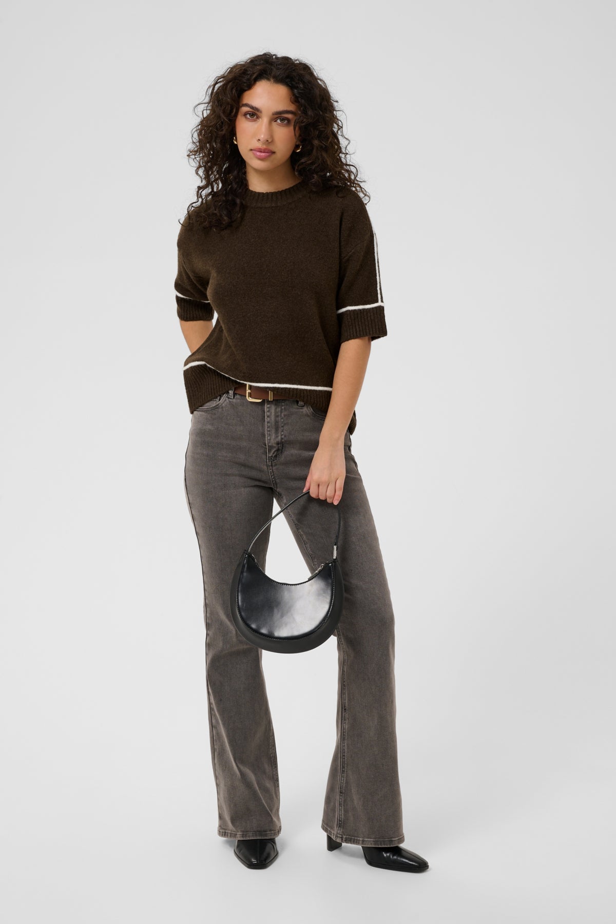 KAjinie Knit Pullover1/2 sleev Coffee Bean - 190915 - 10511946