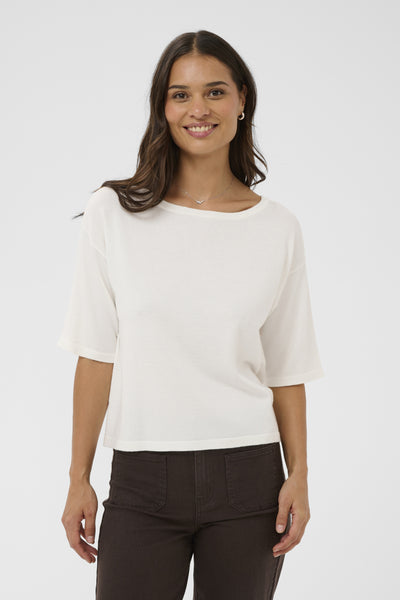 KAlizza SS Boatneck Pullover N Chalk - 110602 - 10511963 Thumbnail