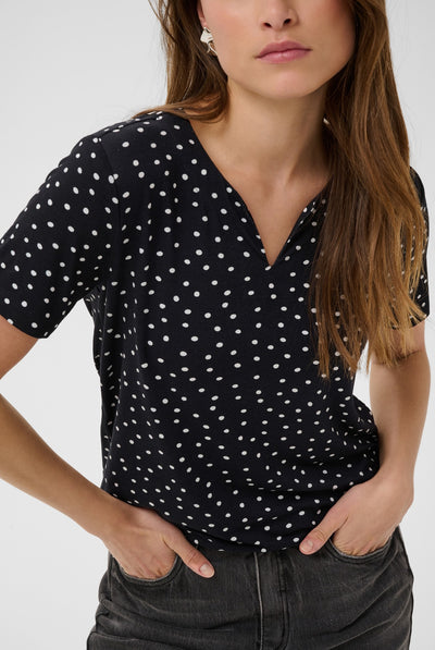 KAbella Jersey T-Shirt Black Deep/Chalk Dot - 109672 - 10511967 Thumbnail