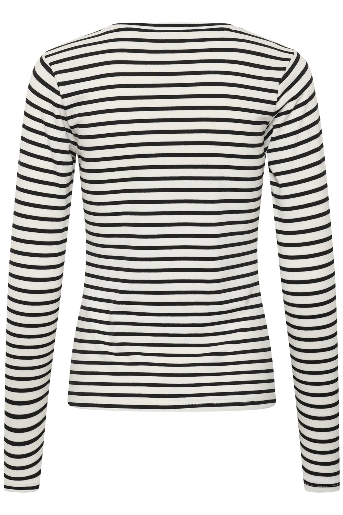 KAliddy Plain Stripe T-Shirt Chalk W. Black Stripe - 101029 - 10511971