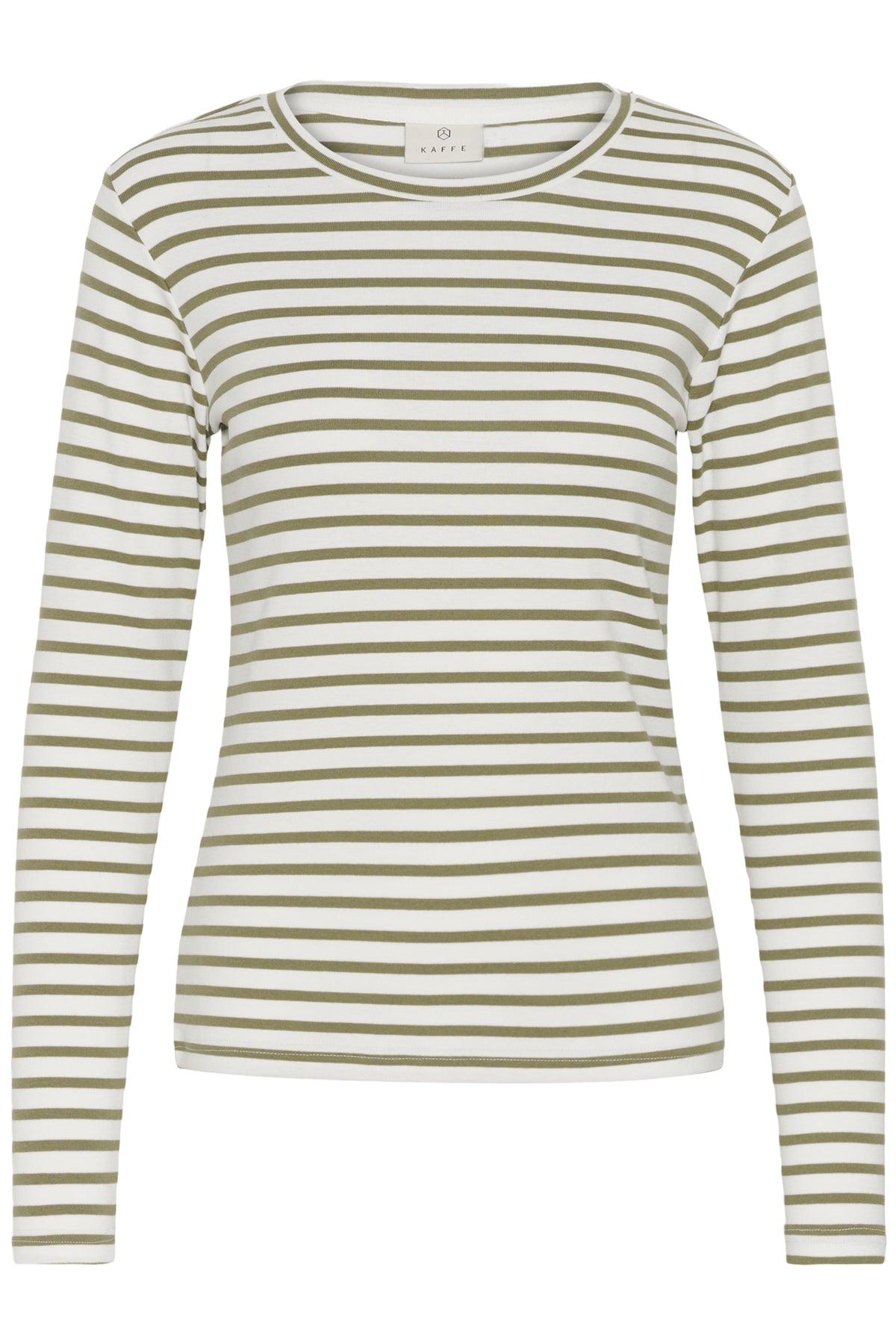KAliddy Plain Stripe T-Shirt Chalk W. Aloe Stripe - 110096 - 10511971