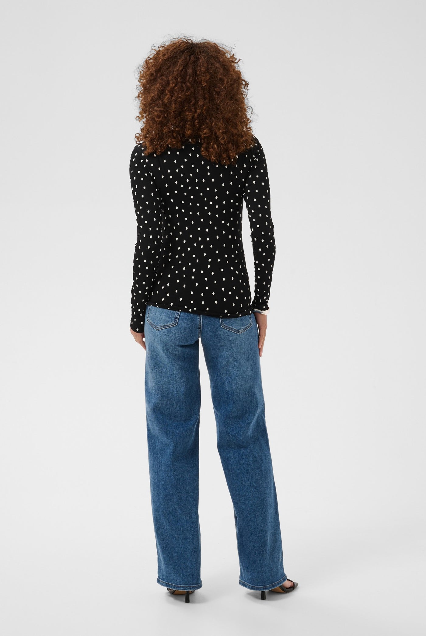 KAbella LS T-Shirt Black Deep/Chalk Dot - 109672 - 10512005