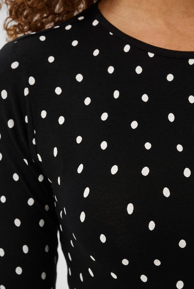 KAbella LS T-Shirt Black Deep/Chalk Dot - 109672 - 10512005 Thumbnail