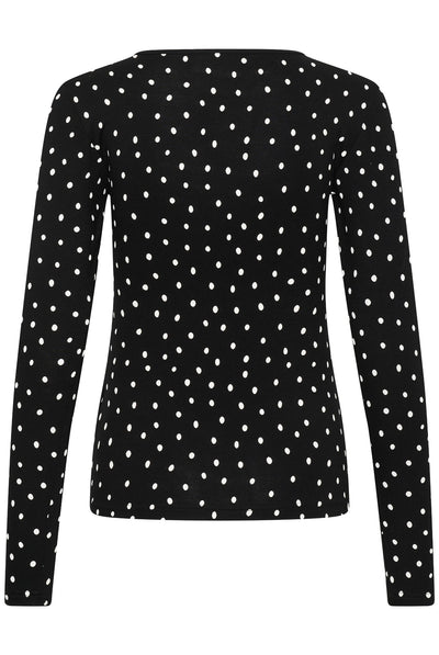 KAbella LS T-Shirt Black Deep/Chalk Dot - 109672 - 10512005 Thumbnail