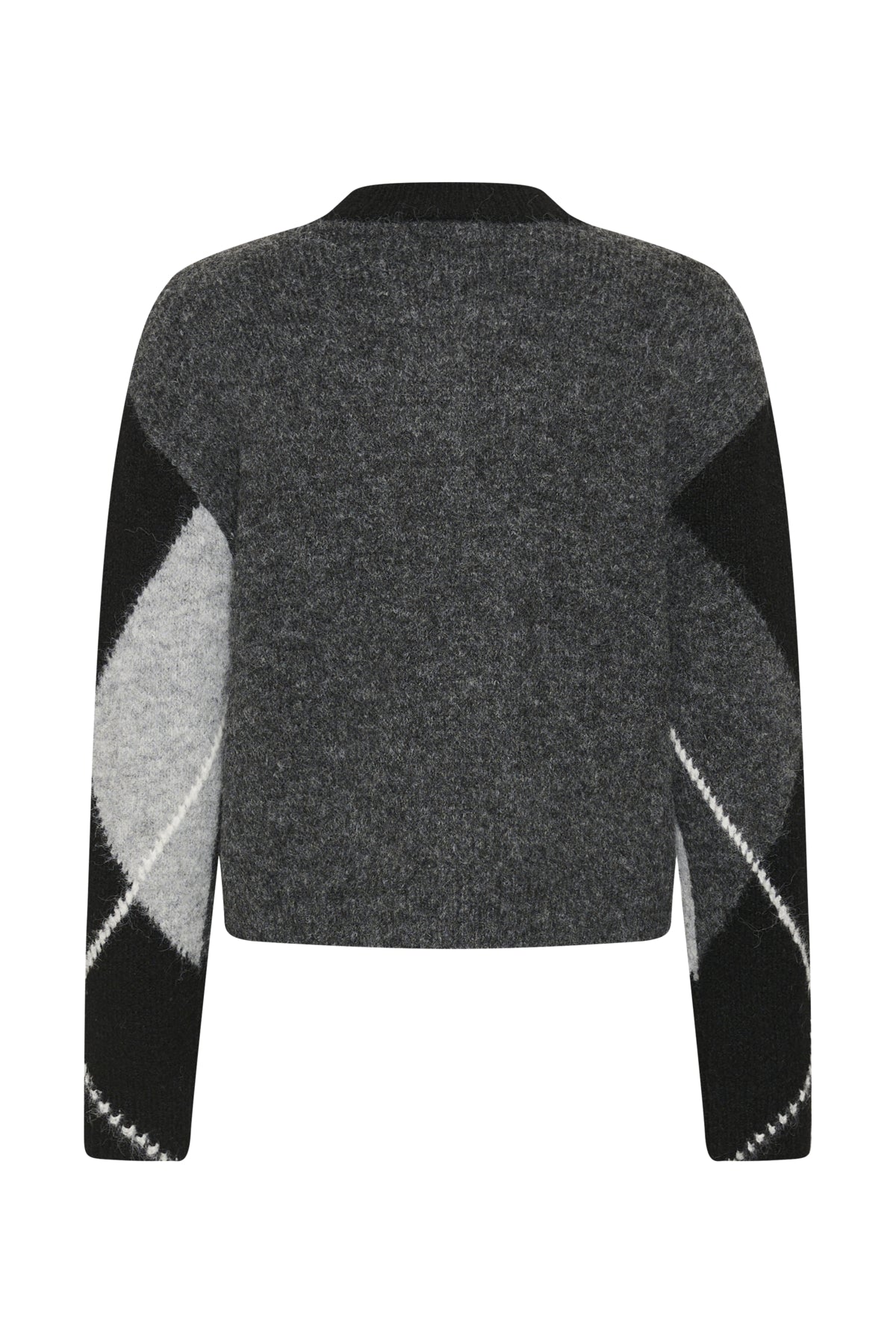 KAgrith Knit Pullover Grey melange / black check - 1 - 10512015