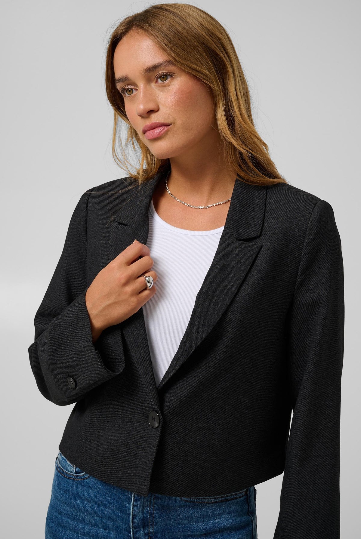 KAgabby Blazer Dark Grey Mel. Without Rose - - 10512056
