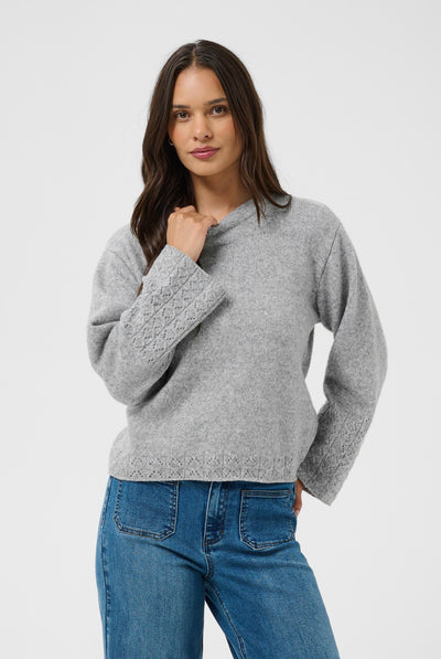 KAgro Pullover Knit Grey Melange - 100123B - 10512082 Thumbnail