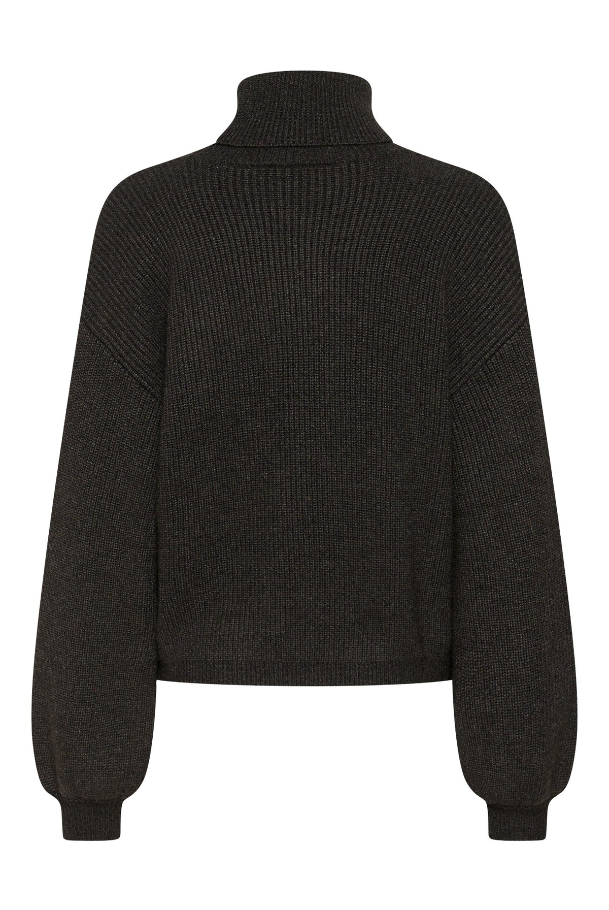 KAbarbara Rollneck Pullover Dark Grey Melange - 100125 - 10512087
