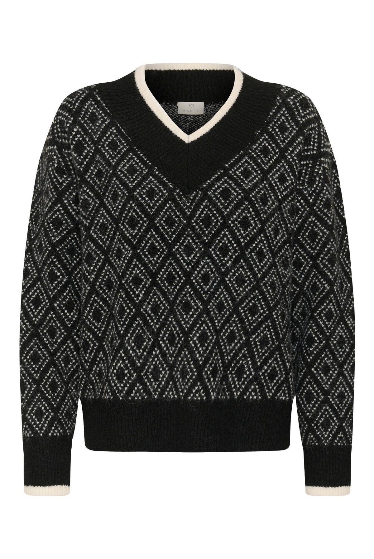 KAsirens Knit Pullover Black/Turtledove Argyle - 1097 - 10512088