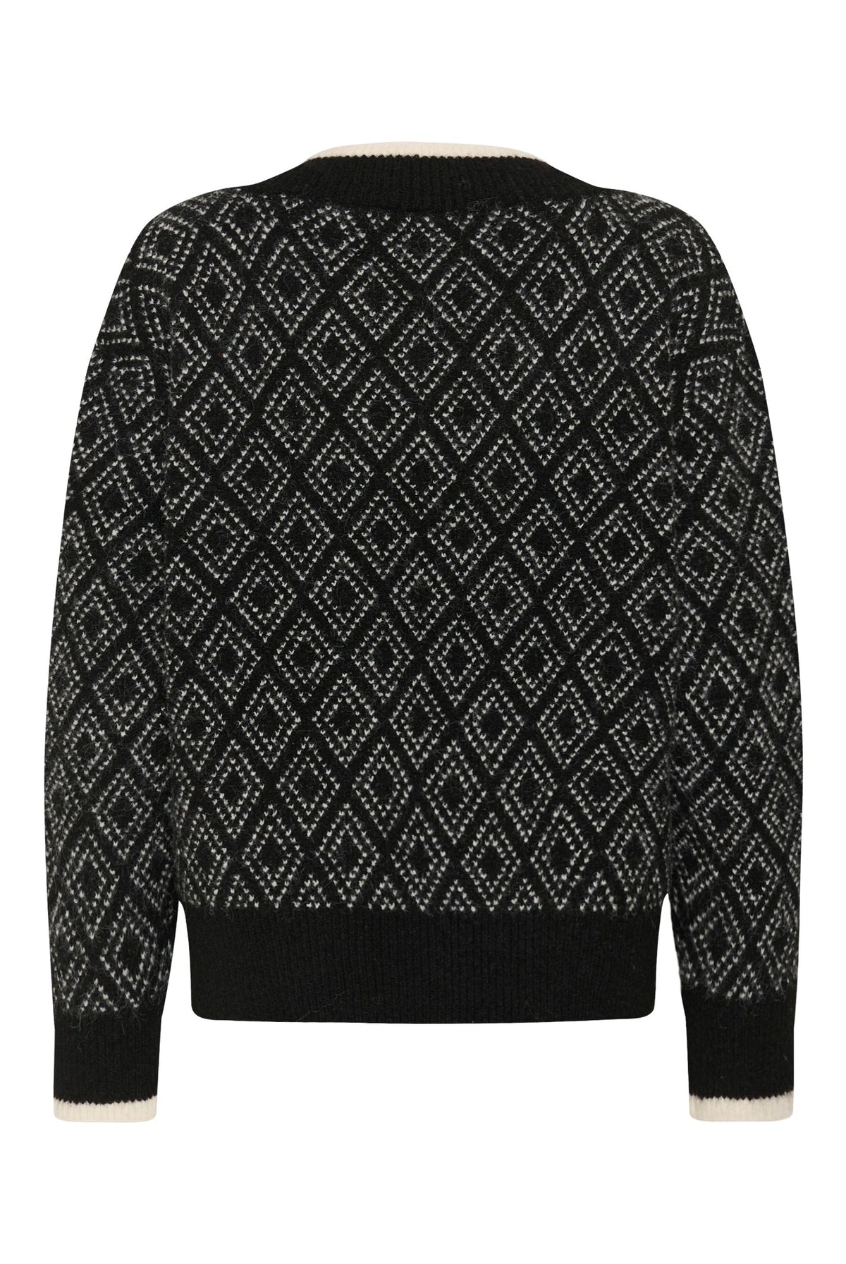 KAsirens Knit Pullover Black/Turtledove Argyle - 1097 - 10512088
