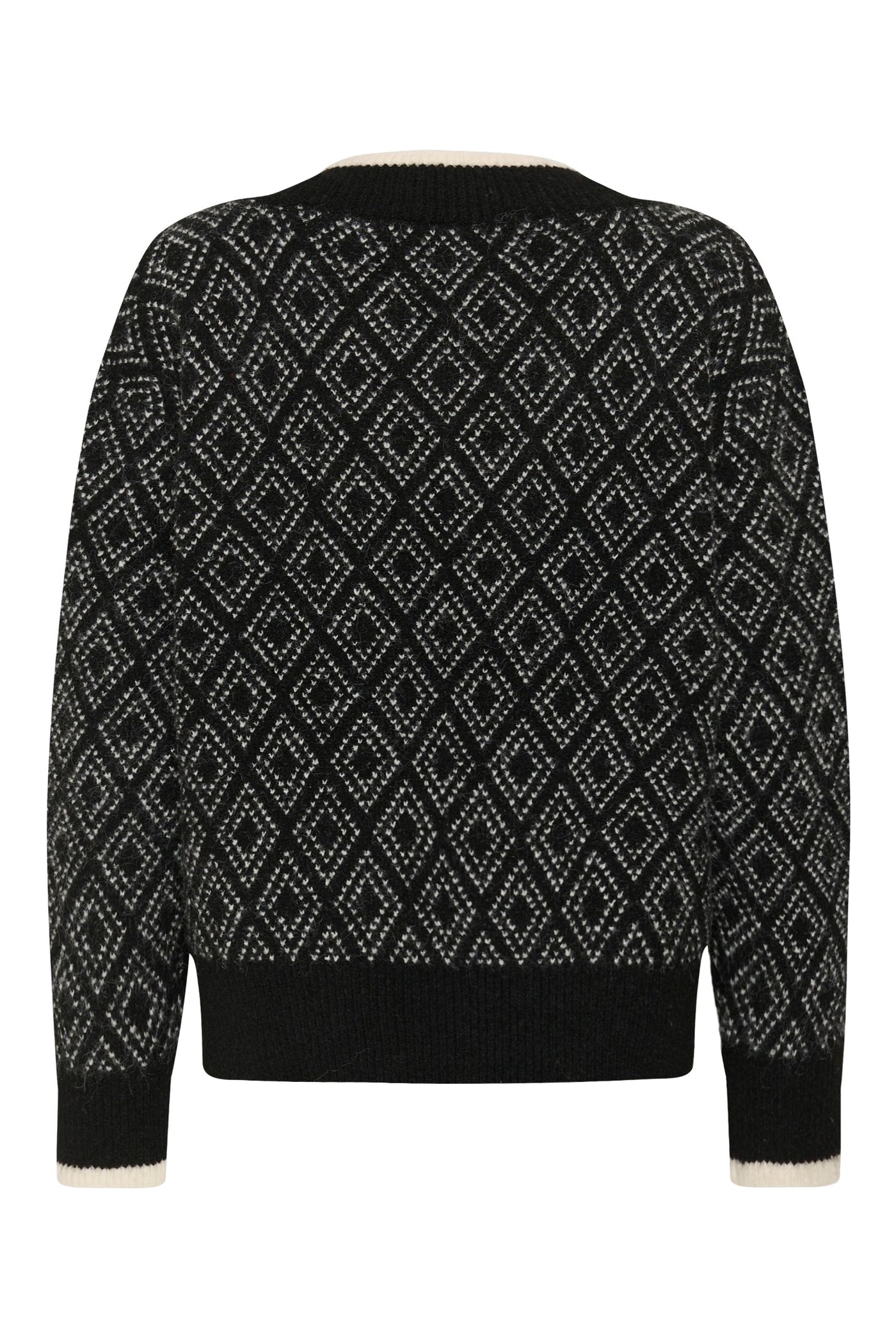 KAsirens Knit Pullover Black/Turtledove Argyle - 1097 - 10512088
