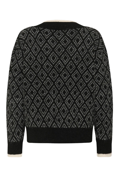 KAsirens Knit Pullover Black/Turtledove Argyle - 1097 - 10512088 Thumbnail
