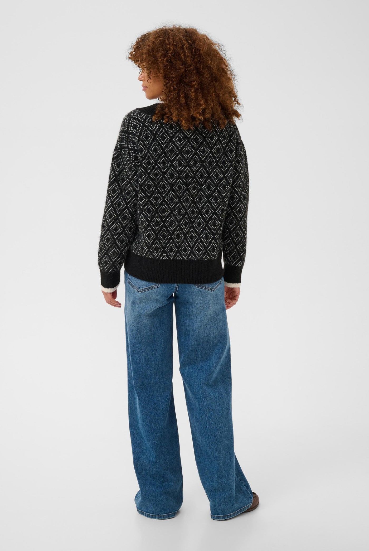 KAsirens Knit Pullover Black/Turtledove Argyle - 1097 - 10512088