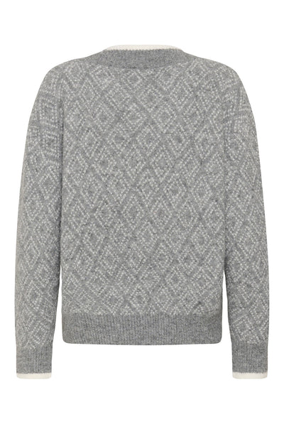 KAsirens Knit Pullover Grey Mel. / Chalk Argyle - 109 - 10512088 Thumbnail