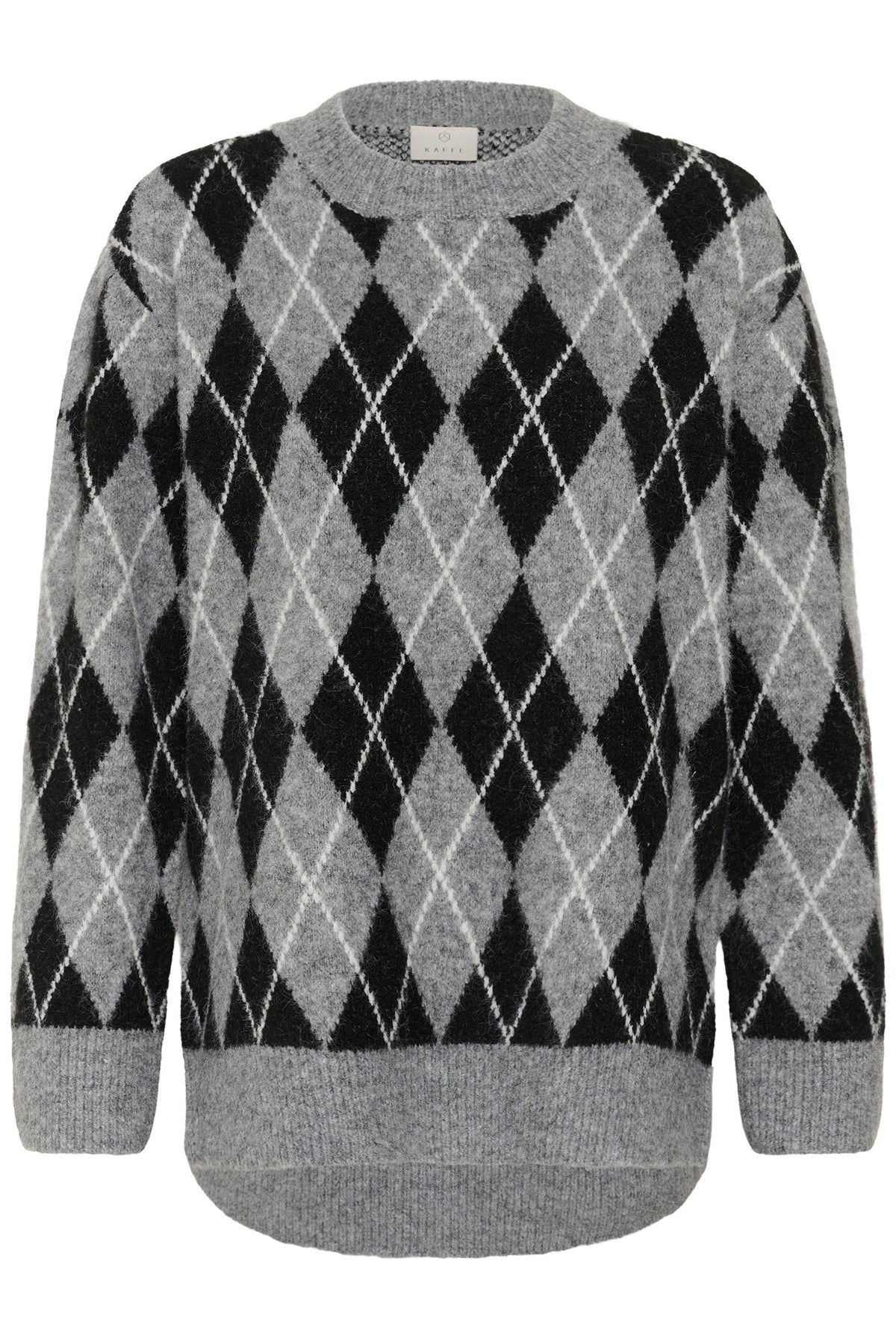 KAsimone Knit Pullover Black/GM/White Argyle - 109749 - 10512094