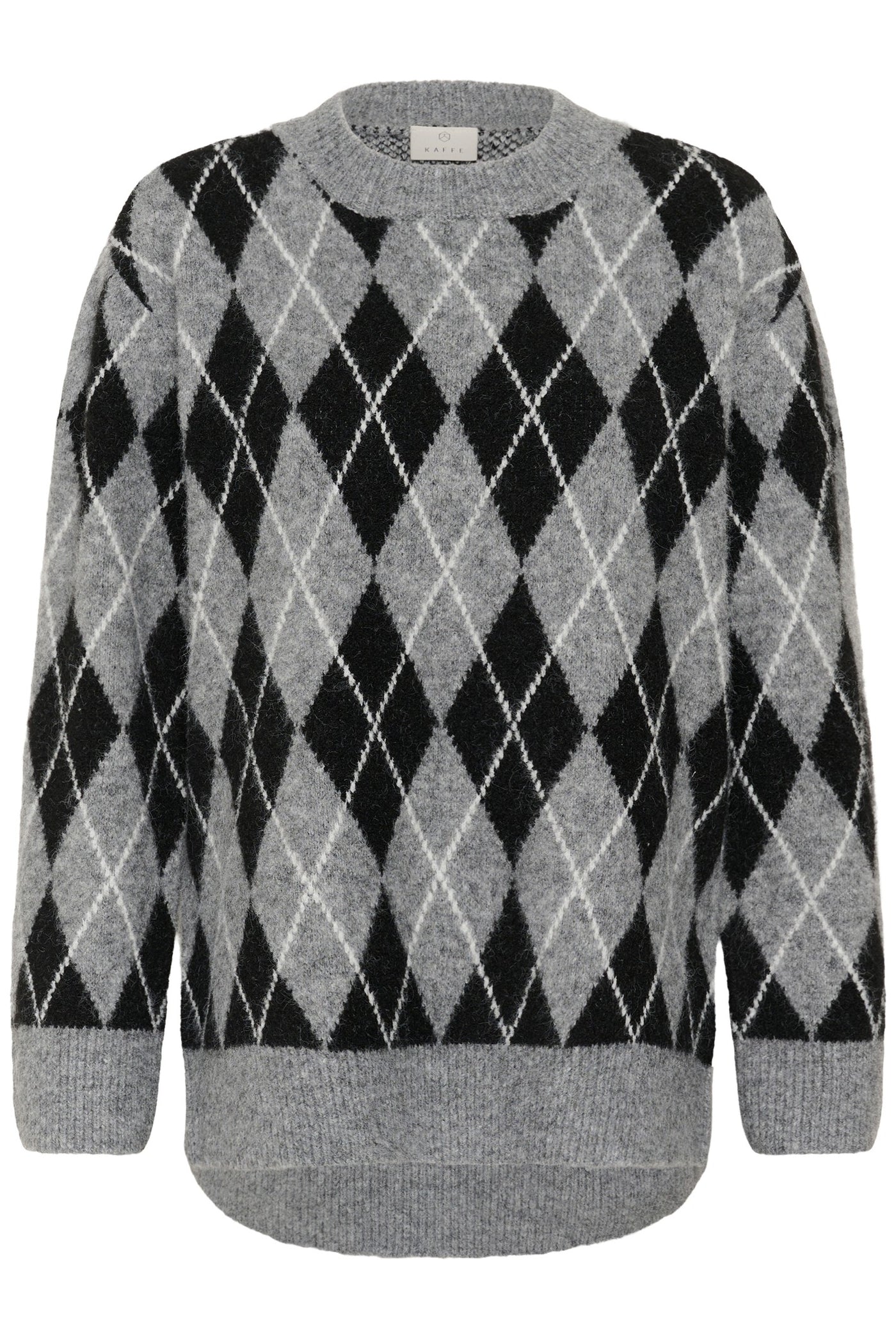 KAsimone Knit Pullover Black/GM/White Argyle - 109749 - 10512094