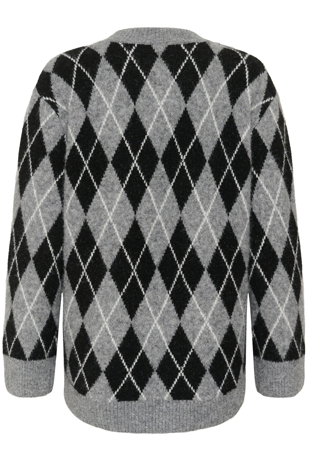 KAsimone Knit Pullover Black/GM/White Argyle - 109749 - 10512094