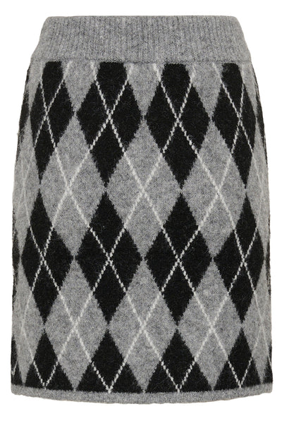 KAsimone Knit Skirt Black/GM/White Argyle - 109749 - 10512097 Thumbnail