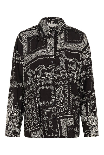 KAgardenia Shirt Black/Turtledove Scarf Print - - 10512125 Thumbnail