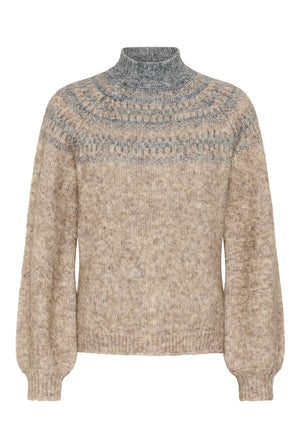 KAgerda Pullover Knit Brown Melange/Grey Melange - 1 - 10512134