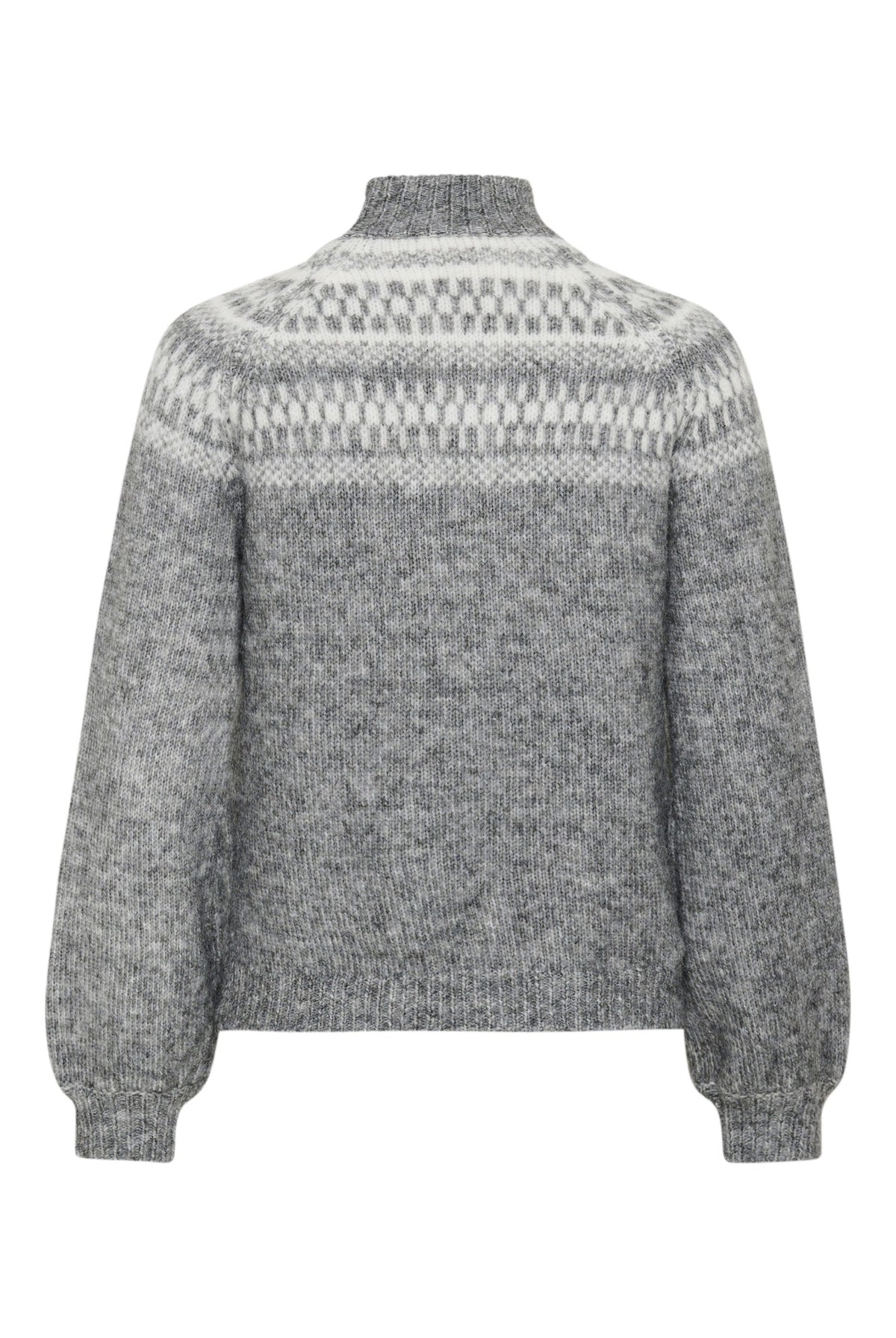 KAgerda Pullover Knit Dark Grey Melange/Chalk - 1099 - 10512134