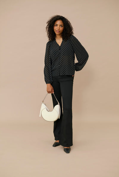 KAmindy Blouse Black W. White Dot - 109793 - 10512138 Thumbnail