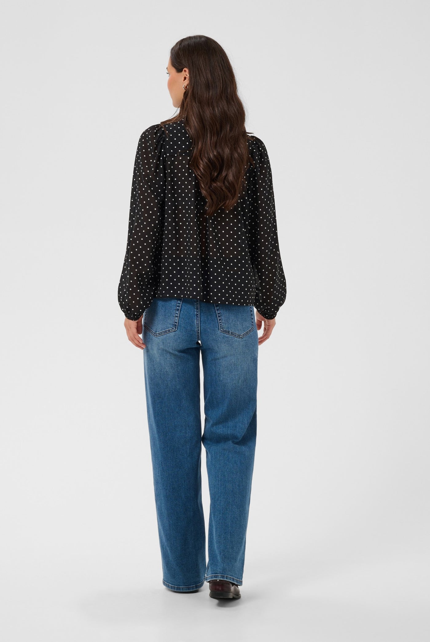 KAmindy Blouse Black W. White Dot - 109793 - 10512138