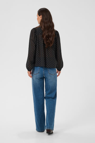 KAmindy Blouse Black W. White Dot - 109793 - 10512138 Thumbnail