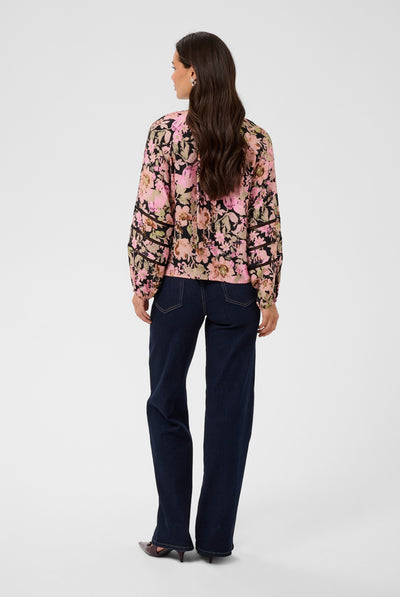KApatrice Blouse Pink Flower Print - 109806 - 10512140 Thumbnail