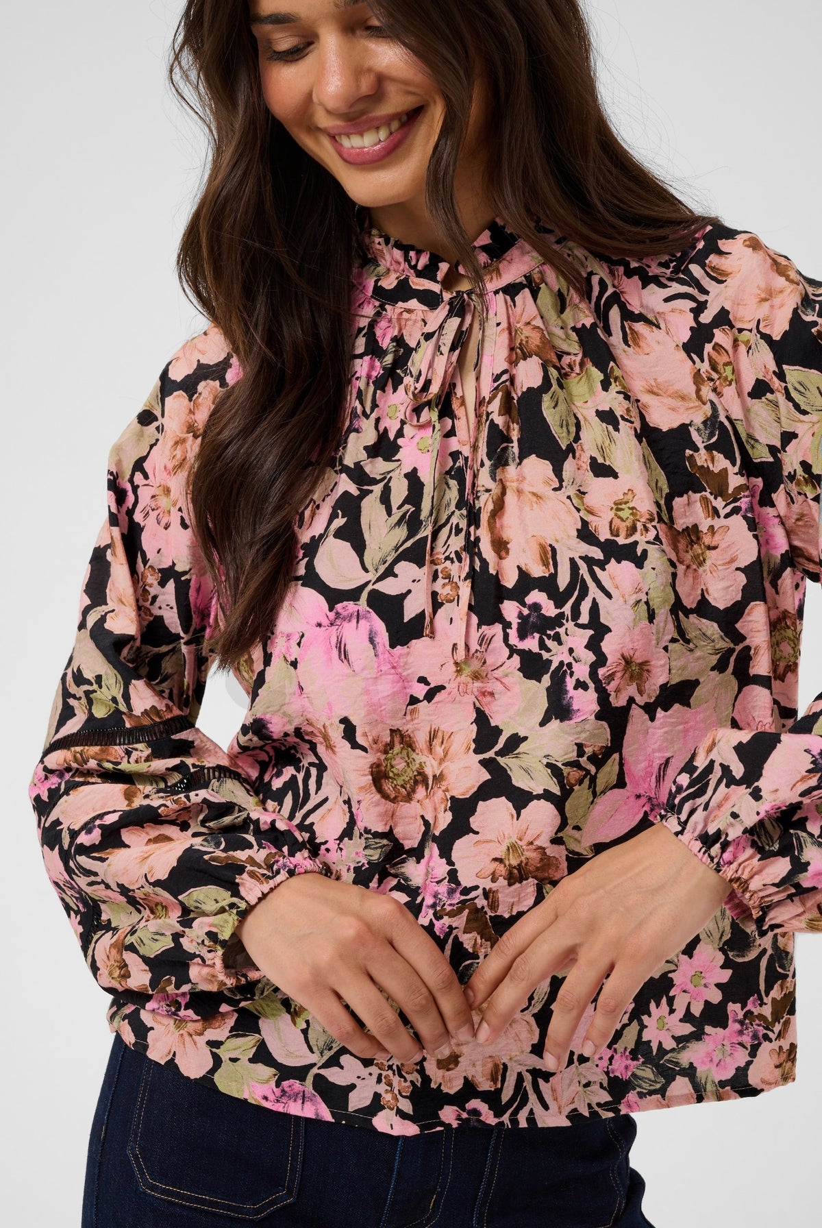 KApatrice Blouse Pink Flower Print - 109806 - 10512140