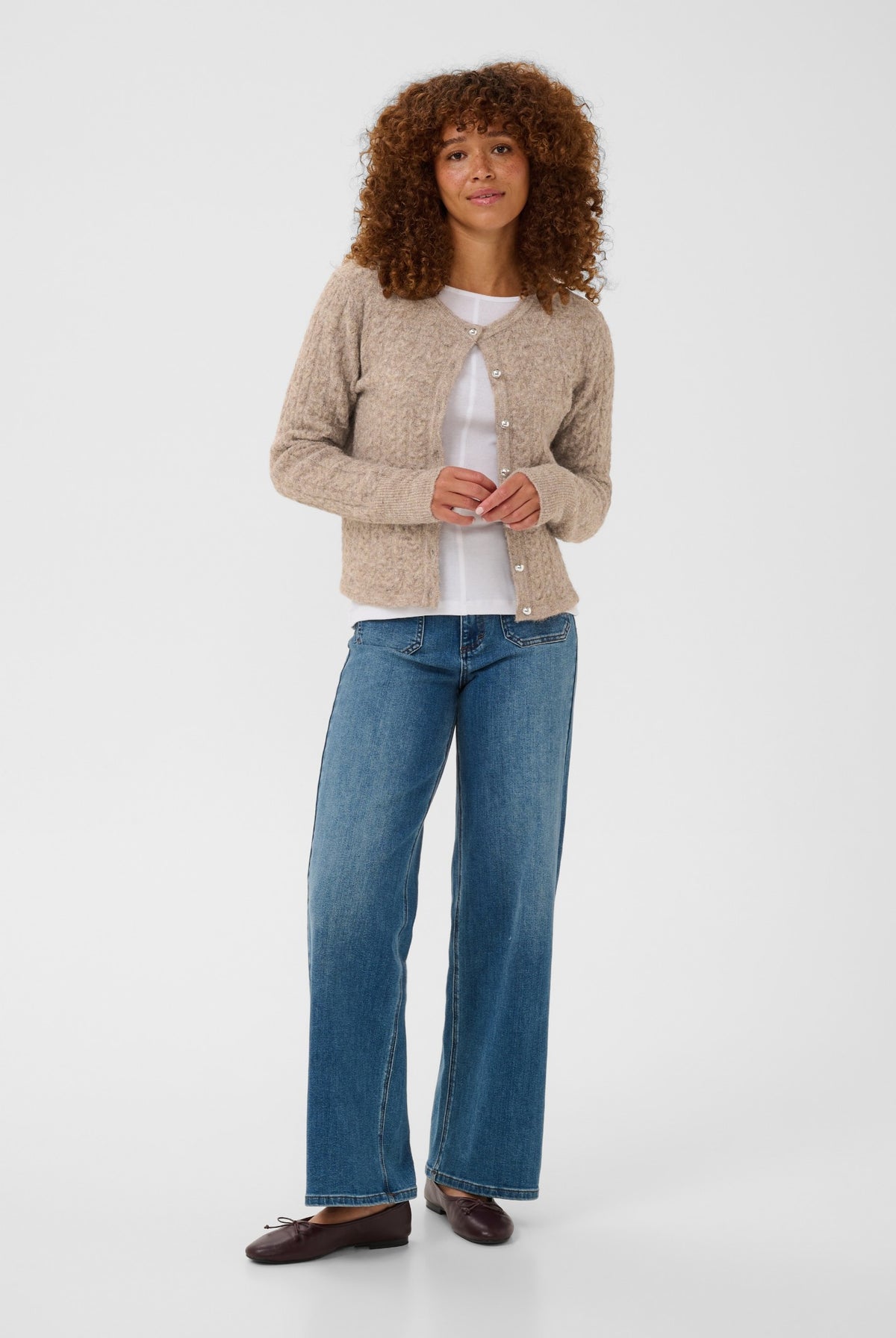 KAmelanie Cardigan Beige Melange - 109952 - 10512196
