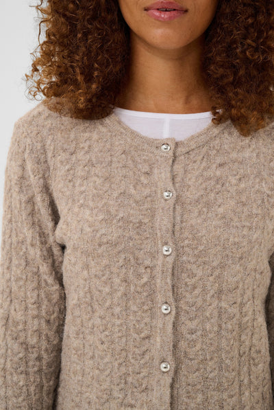 KAmelanie Cardigan Beige Melange - 109952 - 10512196 Thumbnail