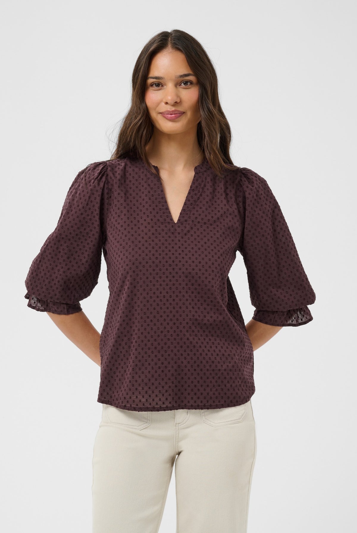 KAjordis Blouse Fudge - 191619 - 10512209