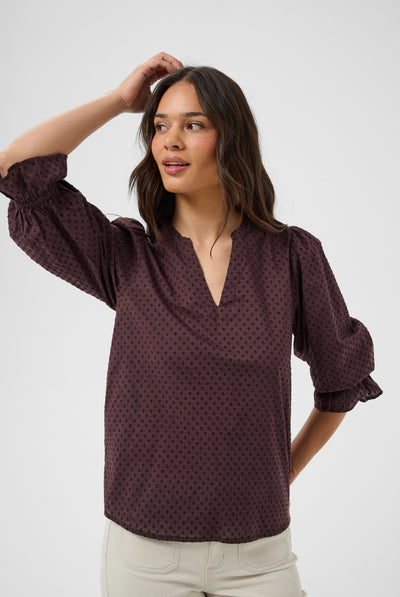 KAjordis Blouse Fudge - 191619 - 10512209 Thumbnail
