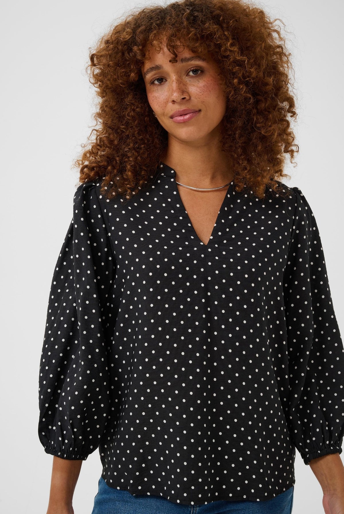KAsirena Blouse Black W. White Dot - 109793 - 10512211