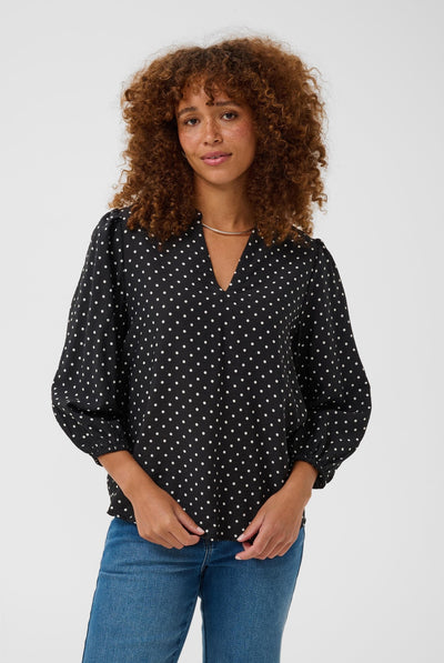 KAsirena Blouse Black W. White Dot - 109793 - 10512211 Thumbnail