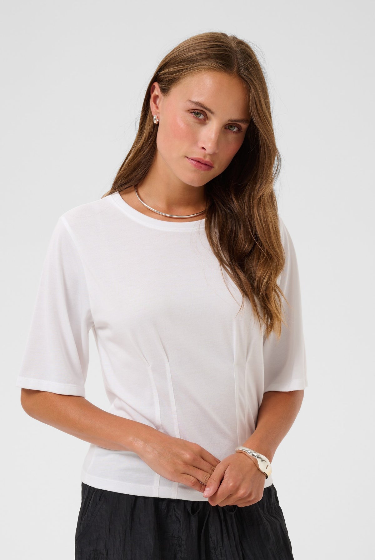 KAlise Pleat T-Shirt Optical White - 110601 - 10512212