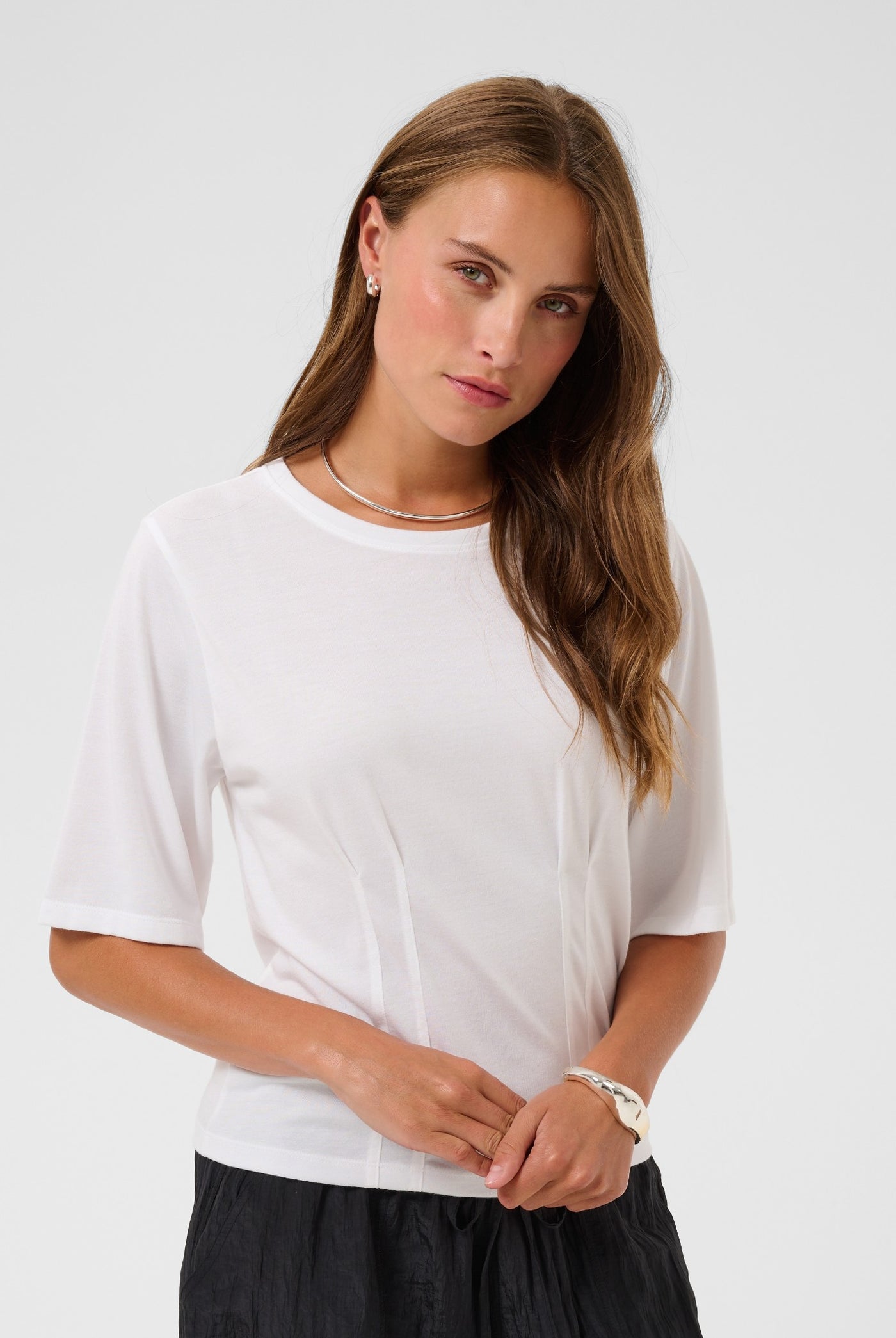 KAlise Pleat T-Shirt Optical White - 110601 - 10512212