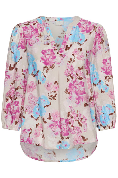 KAhaisley O-neck Blouse Multi color Flower - 109324 - 10512217 Thumbnail