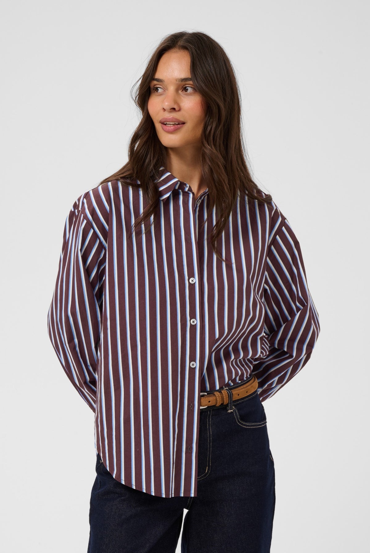 KAgavina Shirt Fudge/Chalk/Provance - 109921 - 10512227