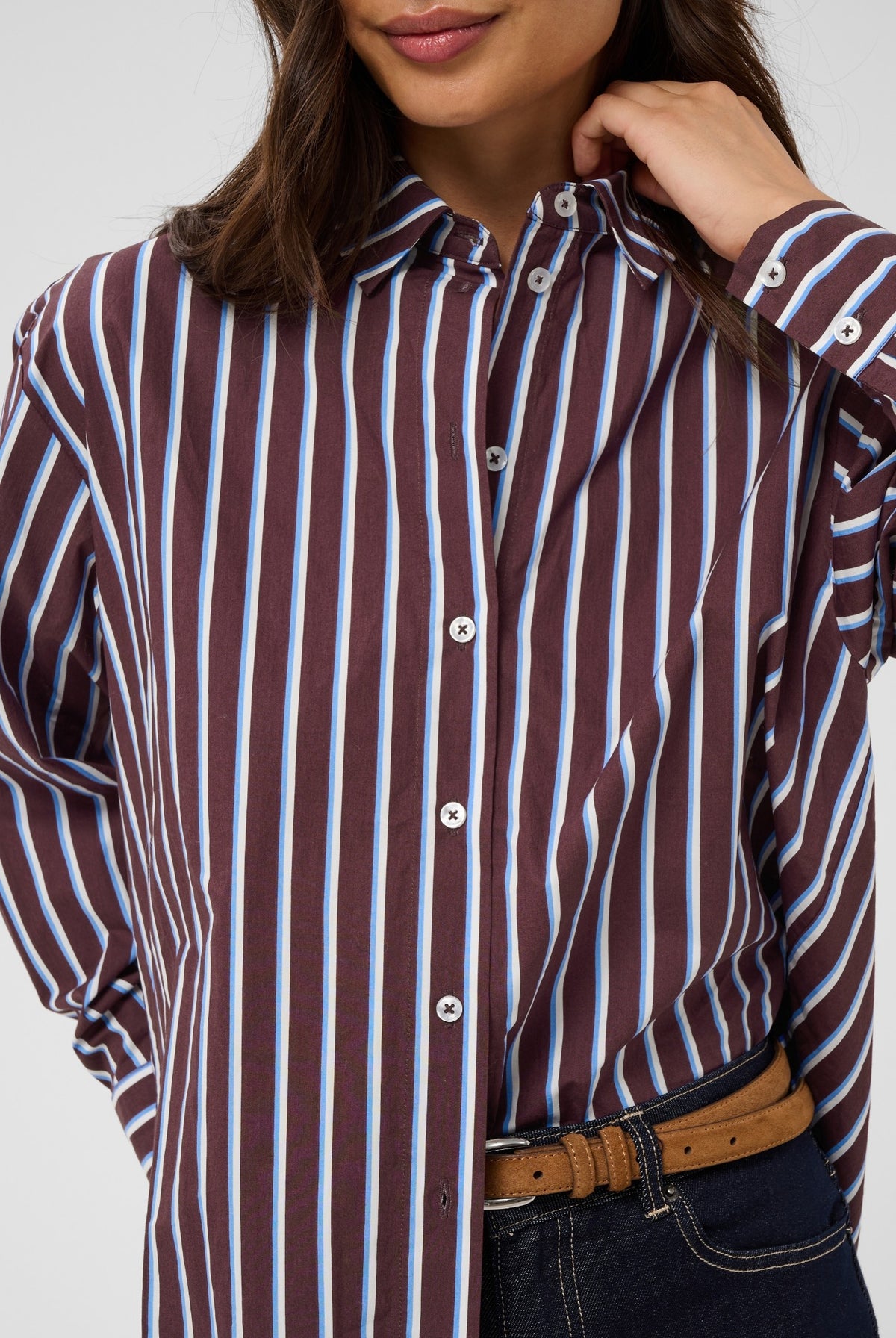 KAgavina Shirt Fudge/Chalk/Provance - 109921 - 10512227