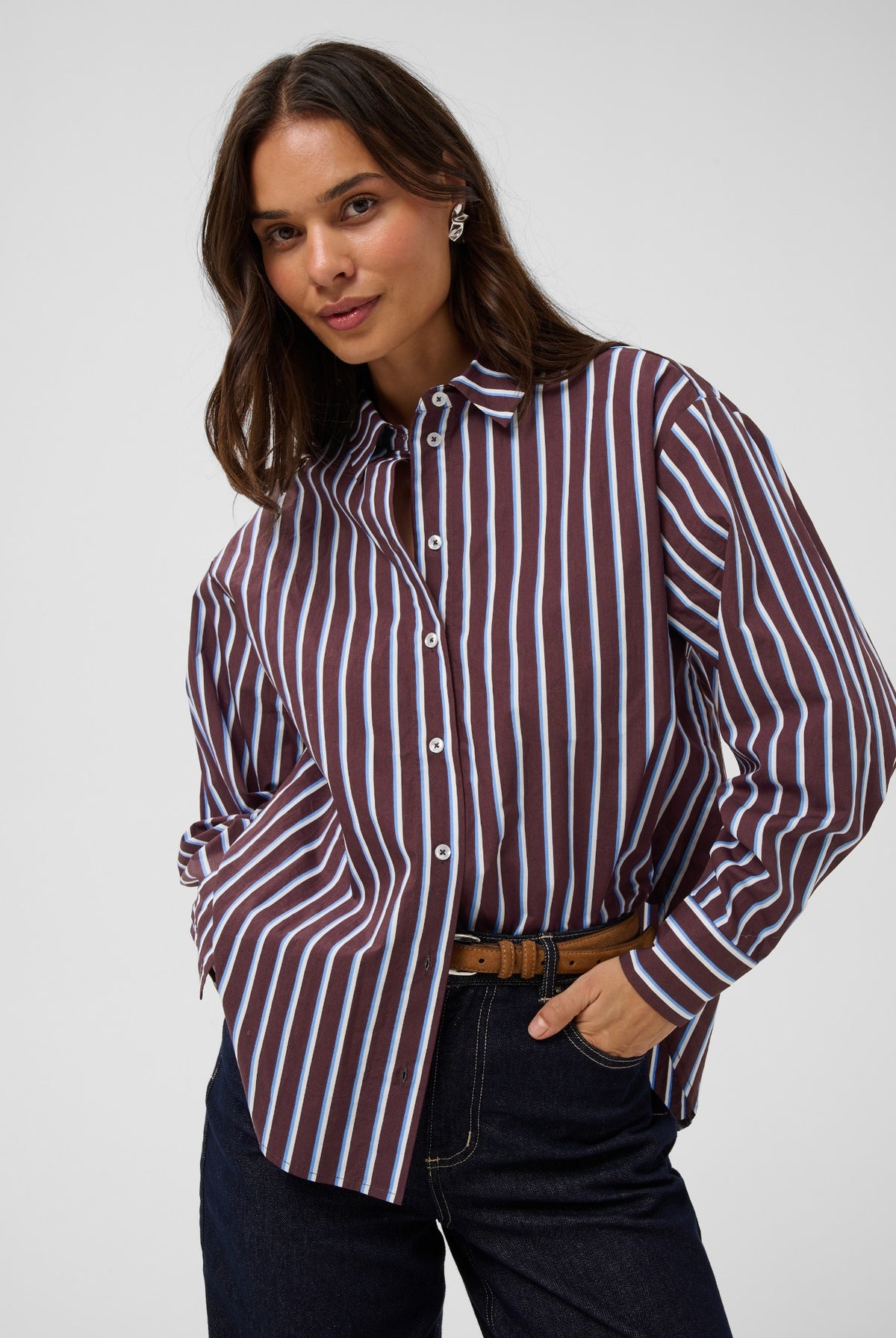 KAgavina Shirt Fudge/Chalk/Provance - 109921 - 10512227