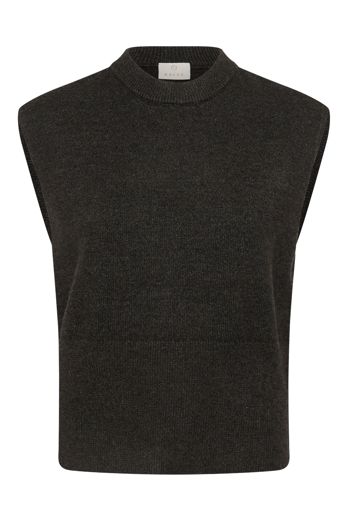 KAbarbara Knit Vest Dark Grey Melange - 100125 - 10512248