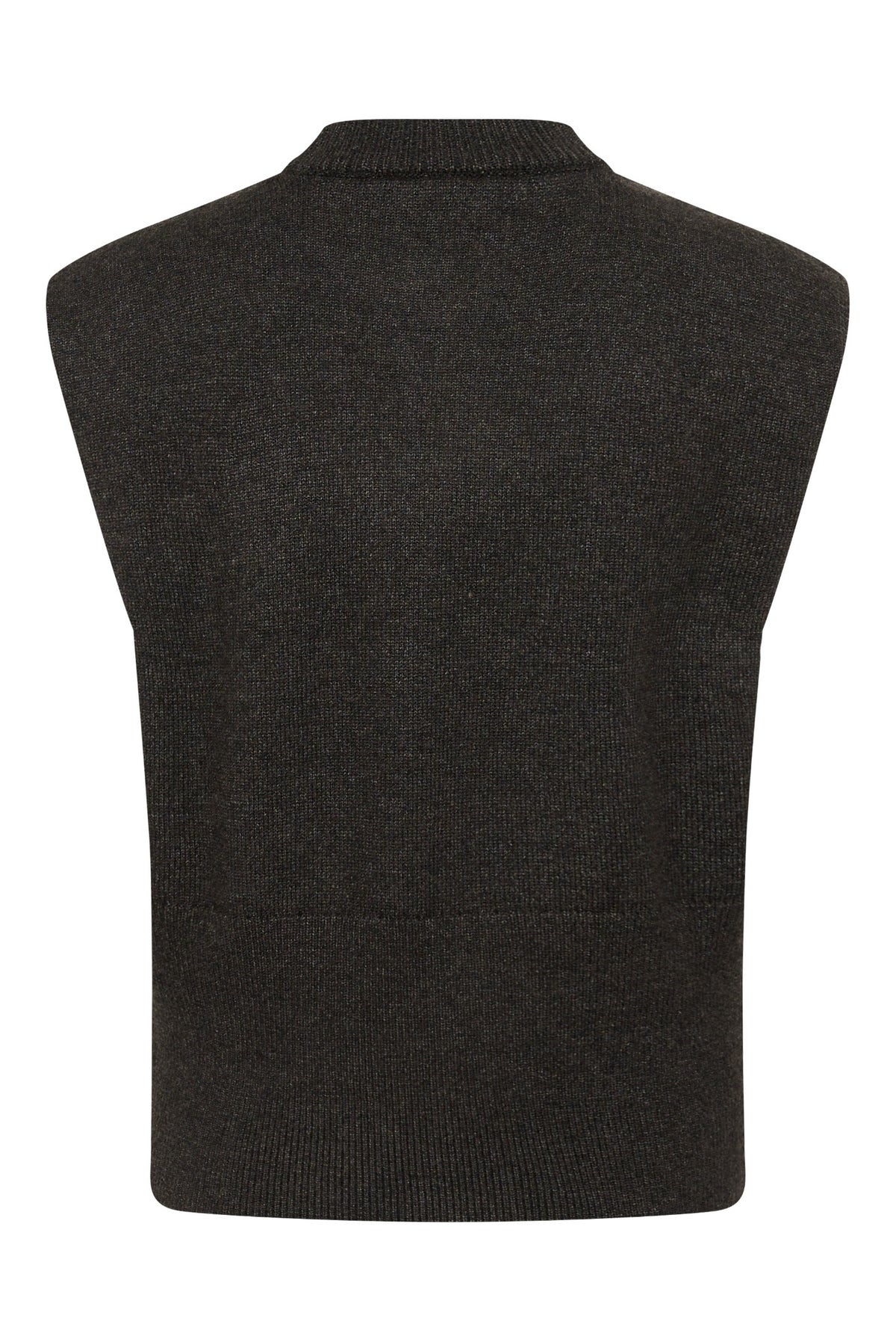KAbarbara Knit Vest Dark Grey Melange - 100125 - 10512248